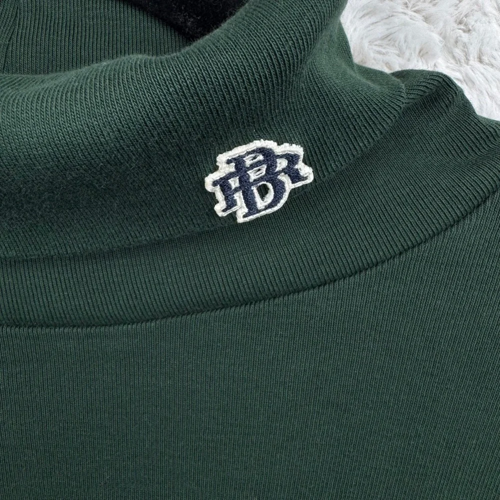 Banana Republic Athletics Turtleneck Shirt‎ Mens XXL Green Supima Cotton Preppy